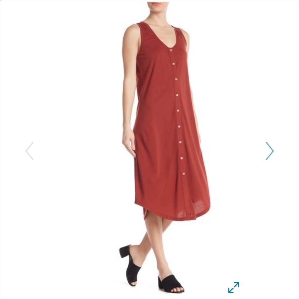 Susina Button Front Midi Knit Dress